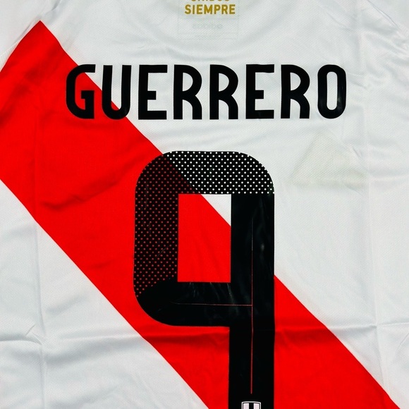 Adidas 2024 Paolo Guerrero #9 Peru National Team Home Soccer Jersey White - Picture 6 of 9